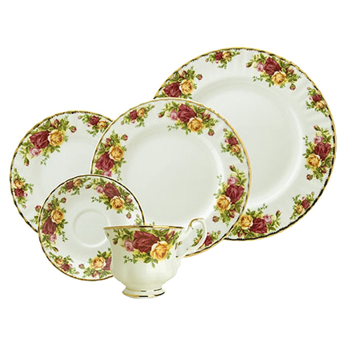 Royal Albert Old Country Roses Bone China 5 Piece Place Setting